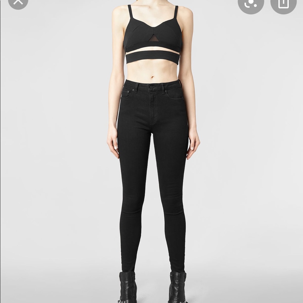 All Saints delta wrap top